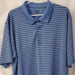 Mens PGA Tour Golf Shirt Blue Size XXL